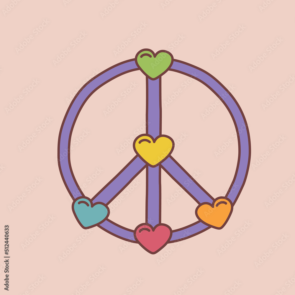 LGBT rainbow peace sign whith heart in doodle style. Isolated vector illustration pacific sign for design poster, postcard, banner and background. LGBT rainbow peace sign whith heart in doodle style. Isolated vector illustration pacific sign for design poster, postcard, banner and background.