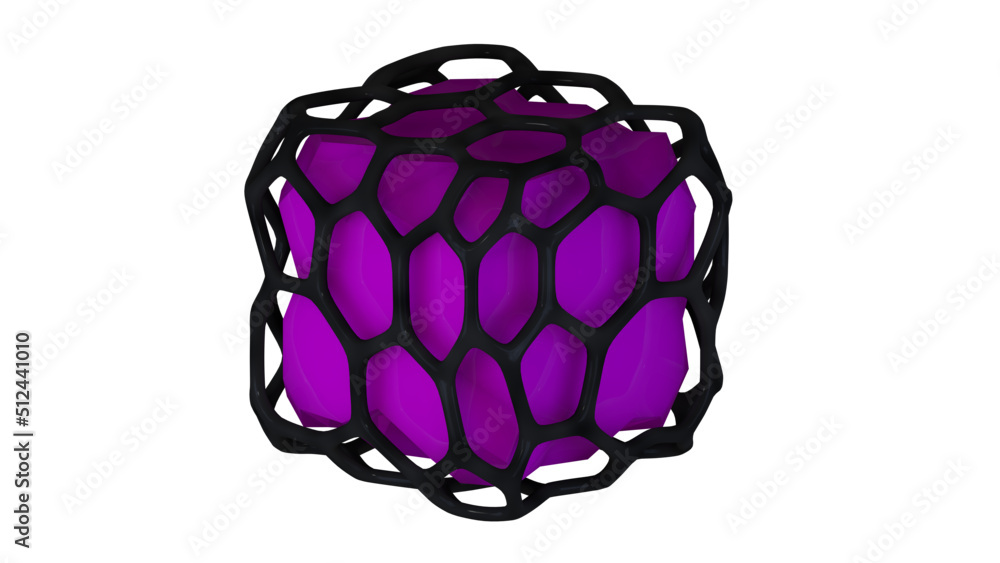 3d render abstraction pink cube in the middle of the grid 3d render abstraction pink cube in the middle of the grid