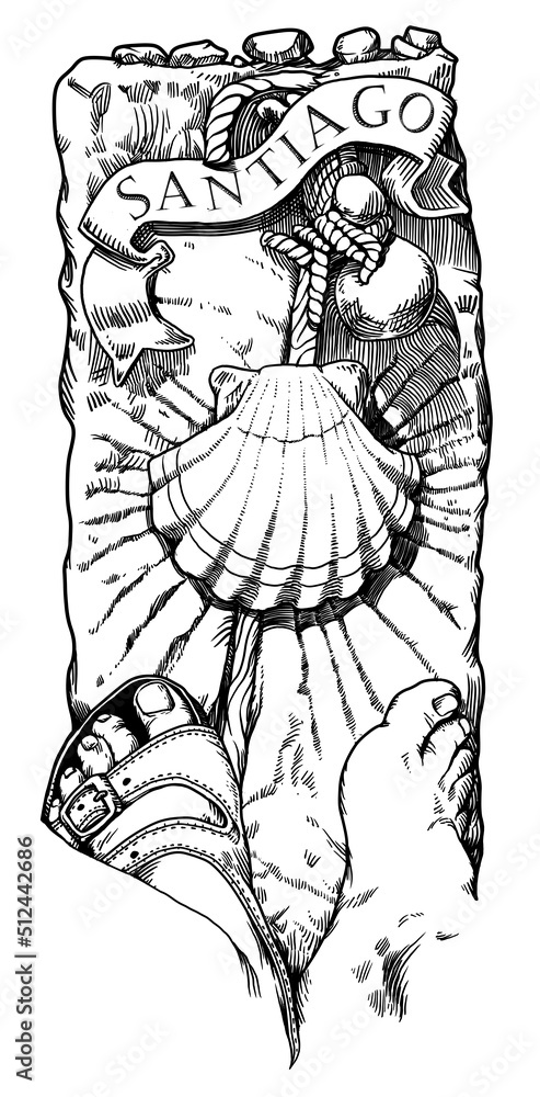 Fototapeta premium Pilgrim’s feet