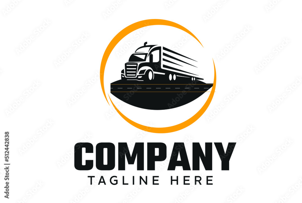 Fototapeta premium Truck logo design template