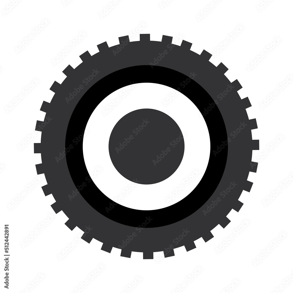 Motor Wheel Icon. Vector illustration Motor Wheel Icon. Vector illustration
