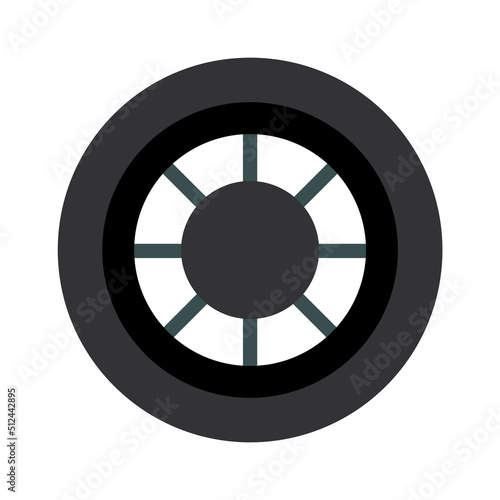 Motor Wheel Icon. Vector illustration