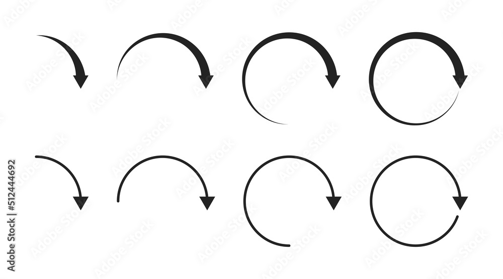 Arrow circle icon set. Loop arrow round set. Refresh arrows sign. Arrow circle icon set. Loop arrow round set. Refresh arrows sign.