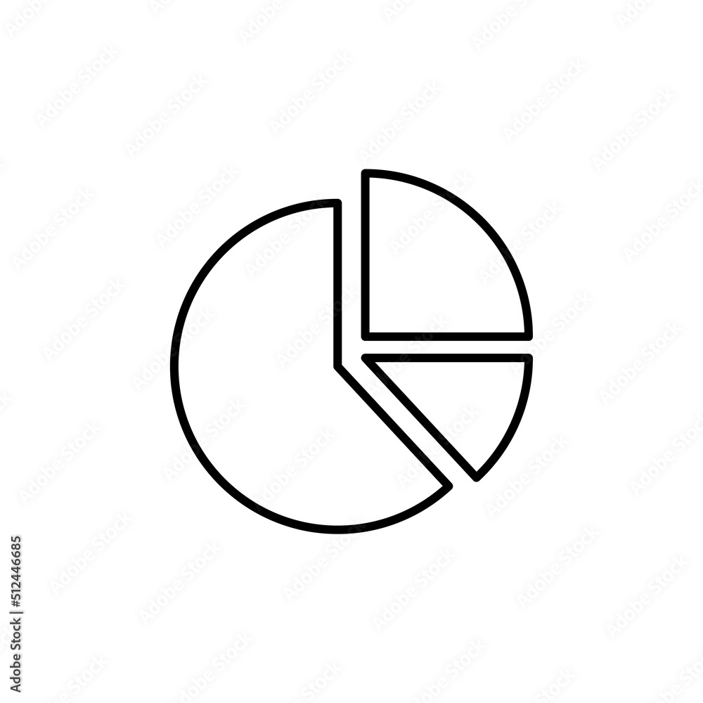 Pie Chart Icon in trendy flat style isolated on grey background. Graph symbol for your web site design, logo, app, UI. Vector illustration, EPS10. Pie Chart Icon in trendy flat style isolated on grey background. Graph symbol for your web site design, logo, app, UI. Vector illustration, EPS10.