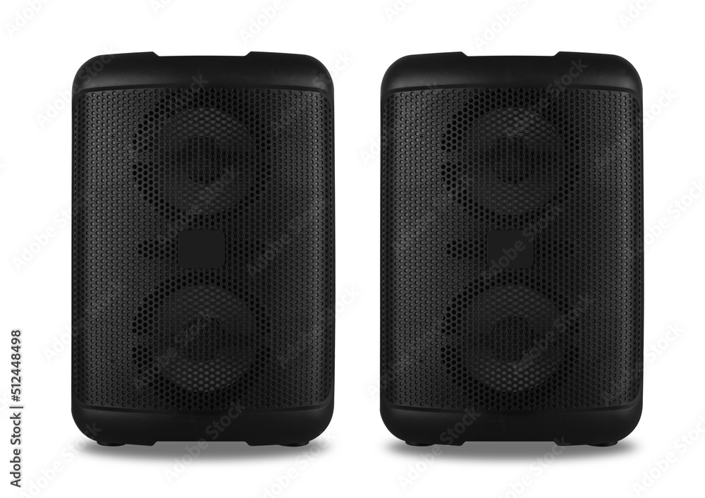acoustic sound system, speakers, on a white background acoustic sound system, speakers, on a white background
