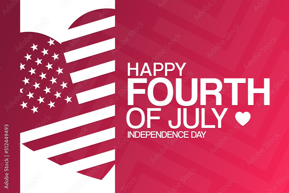 Obraz premium 4th of July. Independence Day. Vector illustration. Holiday poster.