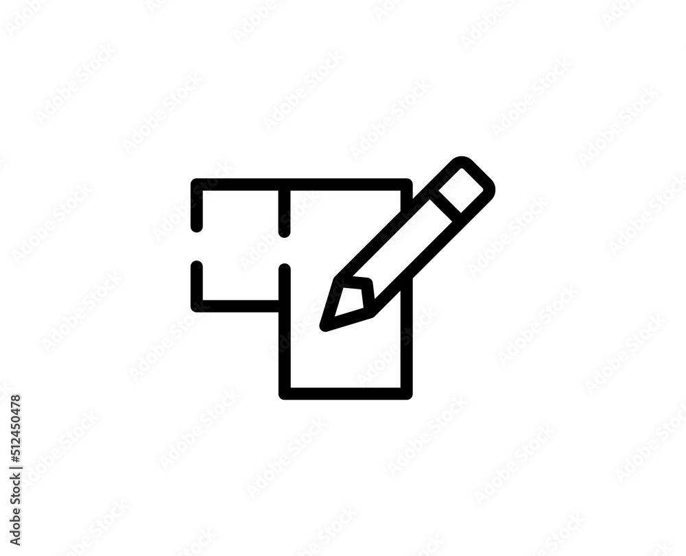 Line floor plan icon isolated on white background. Outline symbol for website design, mobile application, ui. floor plan pictogram. Vector illustration, editorial stroсk. Line floor plan icon isolated on white background. Outline symbol for website design, mobile application, ui. floor plan pictogram. Vector illustration, editorial stroсk.