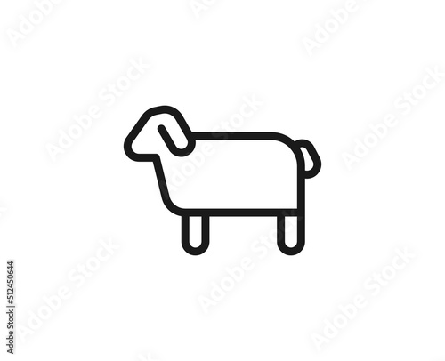 Black line icon on white background