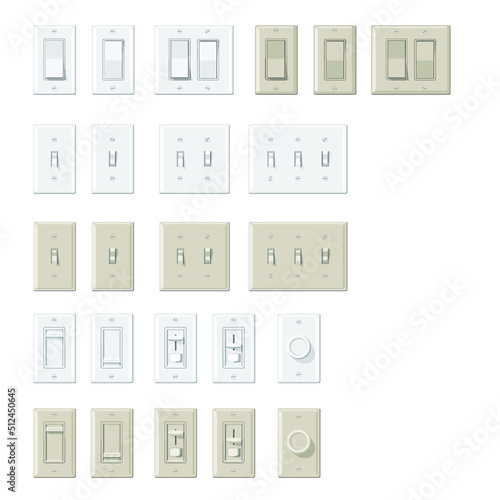 Variety of Light Switches Set