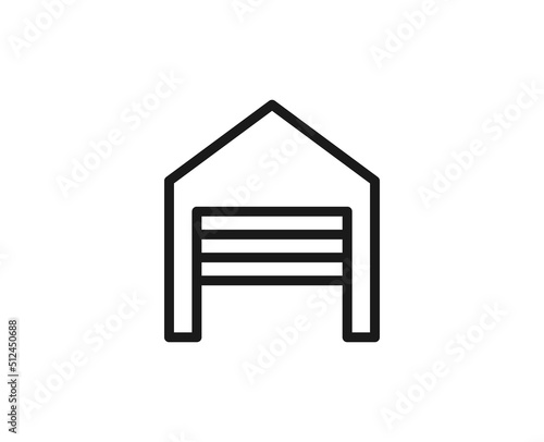 Constraction line icon on white background