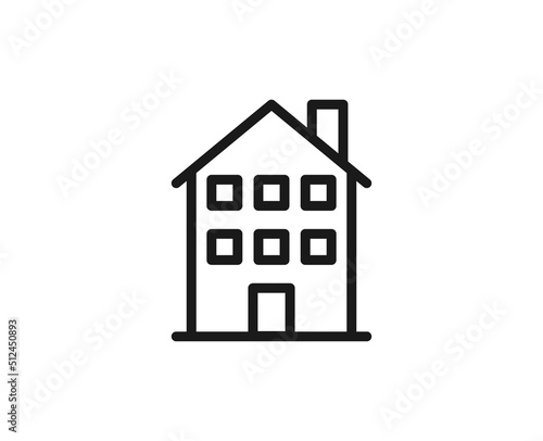 Constraction line icon on white background