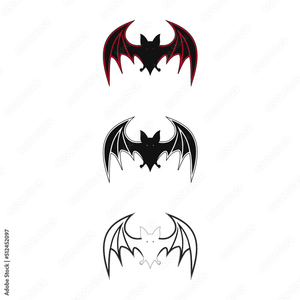 vector black and white bat vector black and white bat
