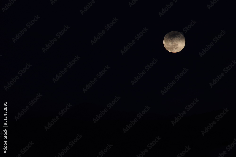 Beautiful full moon in corfu island, Greece Beautiful full moon in corfu island, Greece