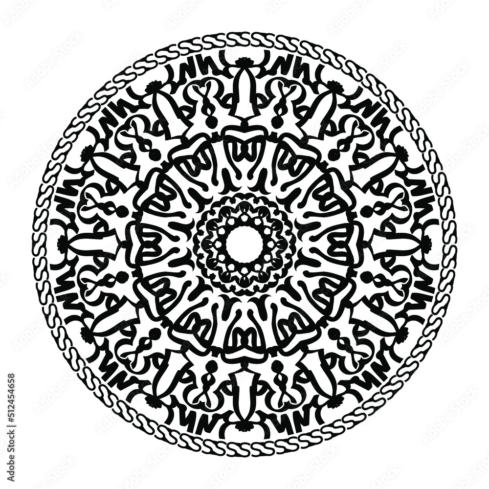 Vector round abstract circle. Mandala style. Vector round abstract circle. Mandala style.