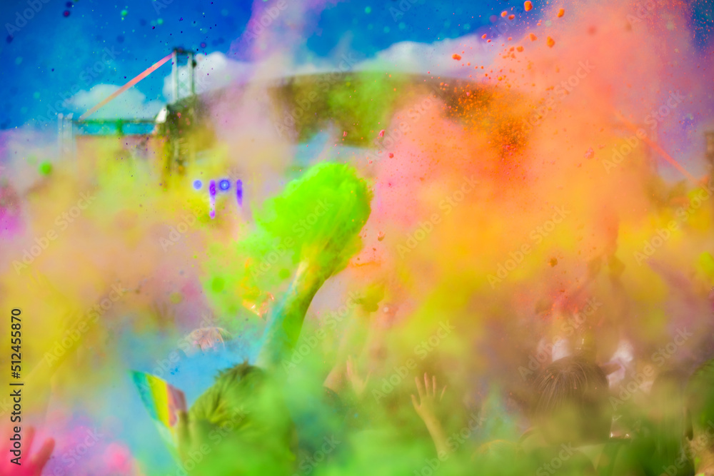Festiwal Kolorów Holi. Indyjskie święto z kolorowym pudrem, Polska
 - obrazy, fototapety, plakaty 