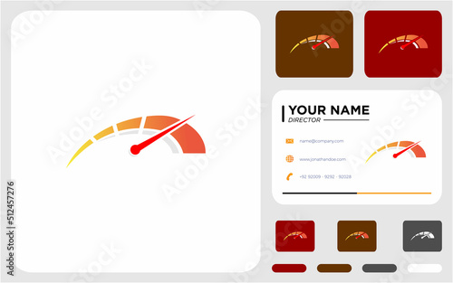 speedometer icon logo design