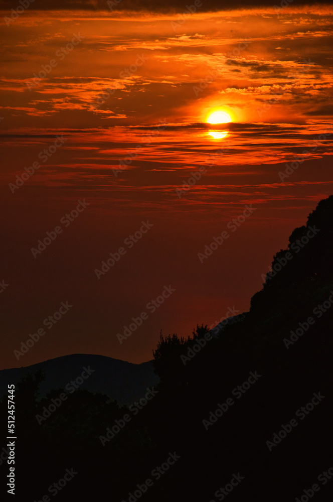 Sunset Silhouette, Corsica, France