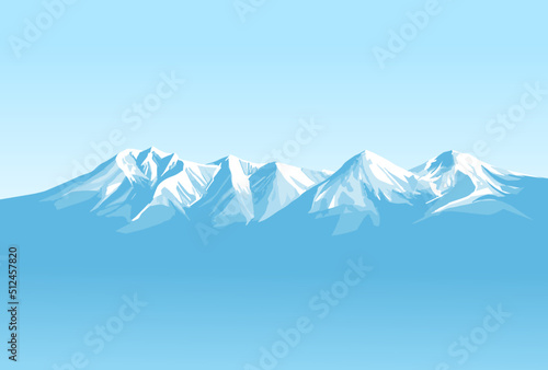 残雪の山脈