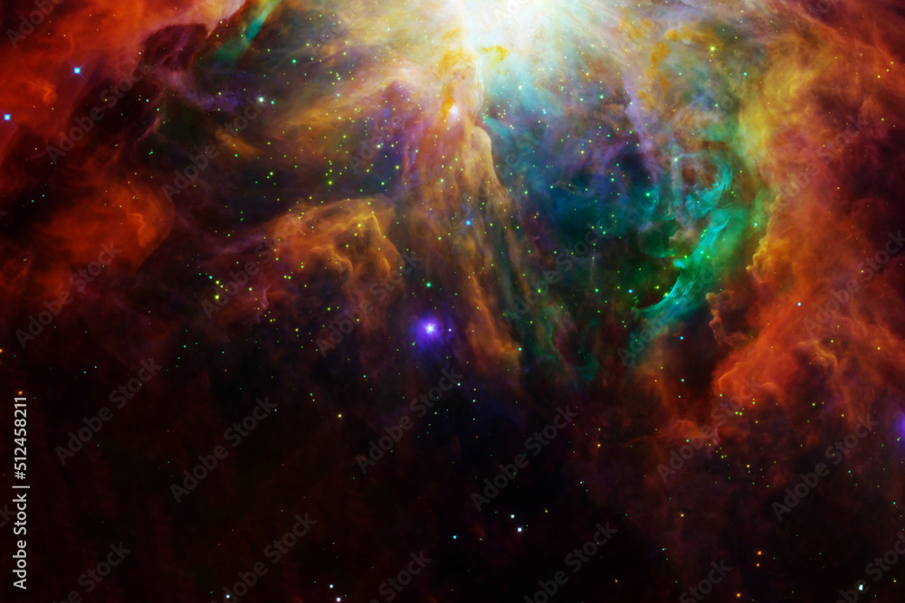 Beautiful space nebula. Elements of this image furnished by NASA