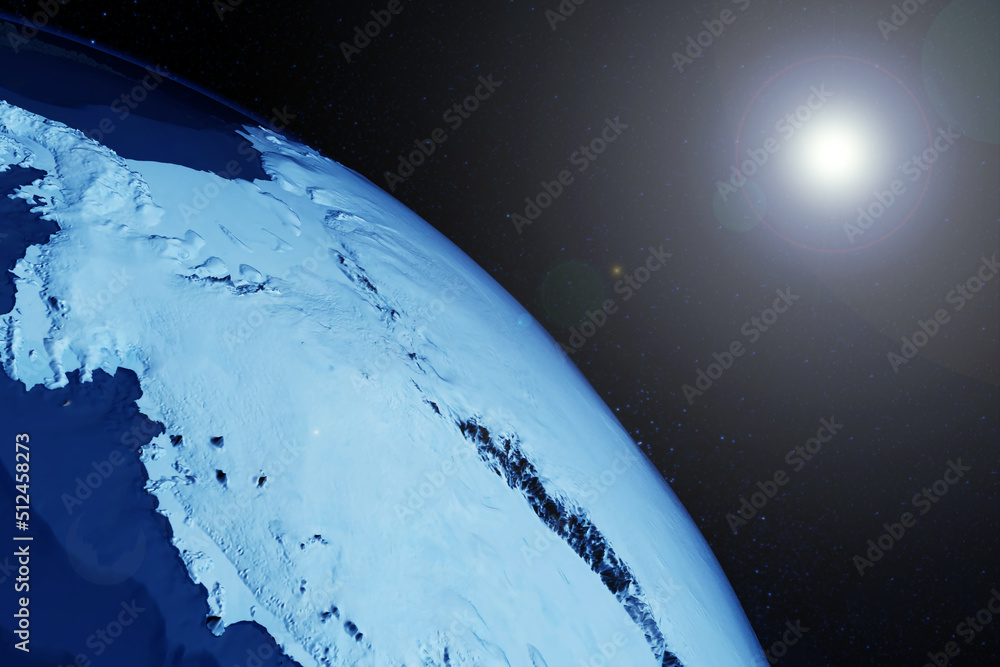 Obraz premium Antarctica from space. Elements of this image furnished by NASA