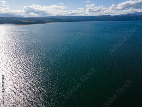 Aerial view of Iskar Reservoir, Bulgaria