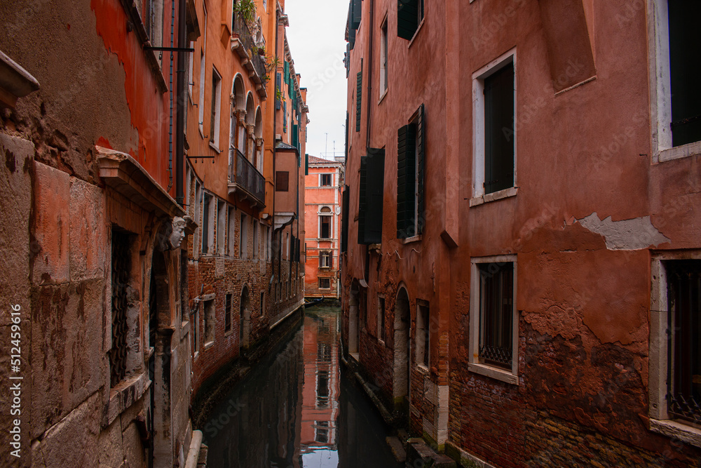 One of the small canals in Venice, Italy