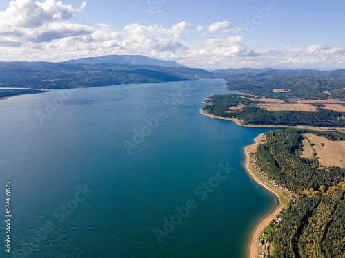 Aerial view of Iskar Reservoir, Bulgaria © Stoyan Haytov