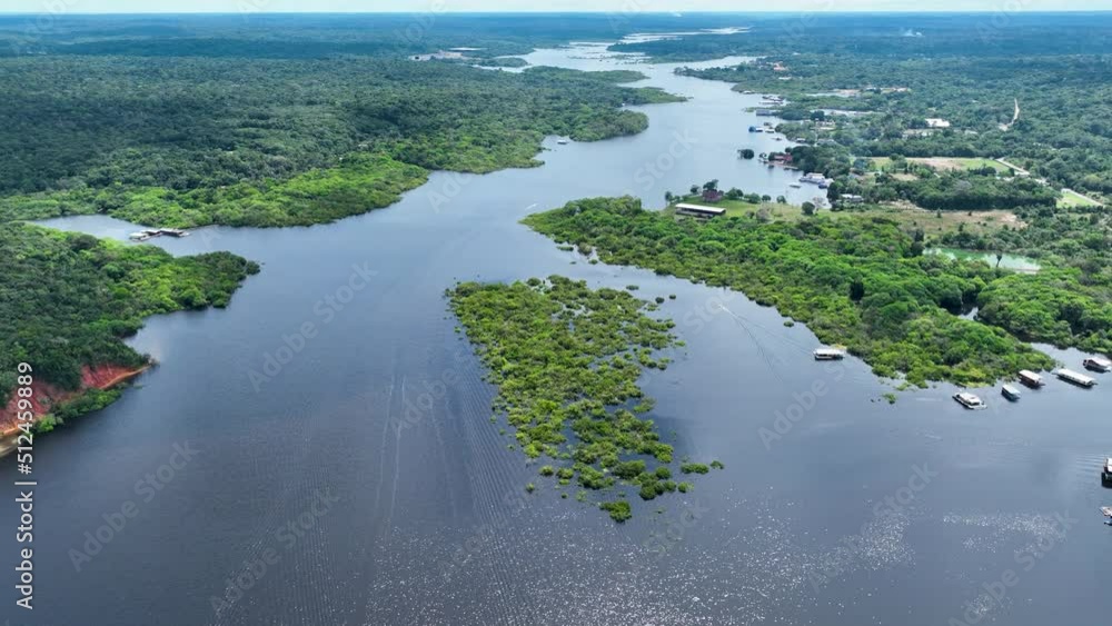 Amazon River at Amazon Rainforest. The biggest tropical rainforest of ...