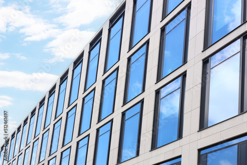 Modern building against blue sky  low angle view