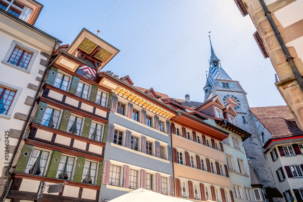 Fototapeta premium Altstadt, Zug, Zugersee, Schweiz 
