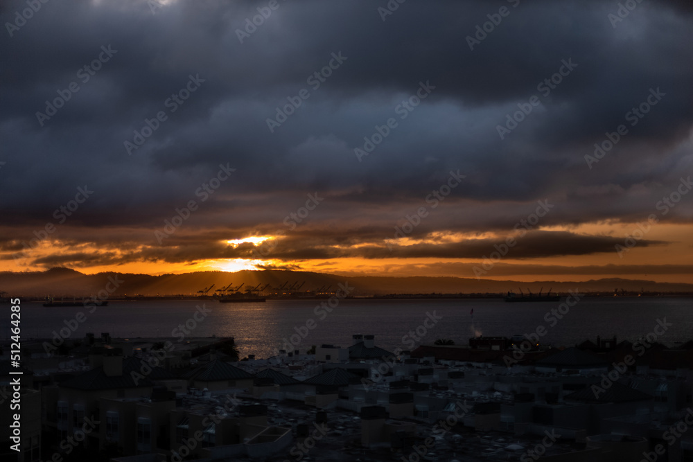 Sunrise and clouds over the San Francisco Bay Sunrise and clouds over the San Francisco Bay