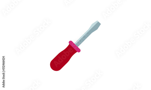 screwdriver color icon. Isolated vector illustration