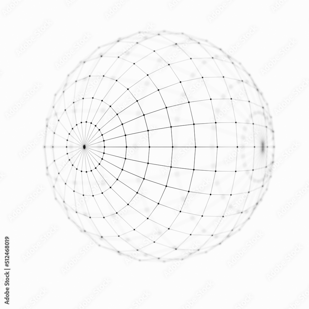 Abstract sphere geometric connect lines and dots. Abstract sphere geometric connect lines and dots.