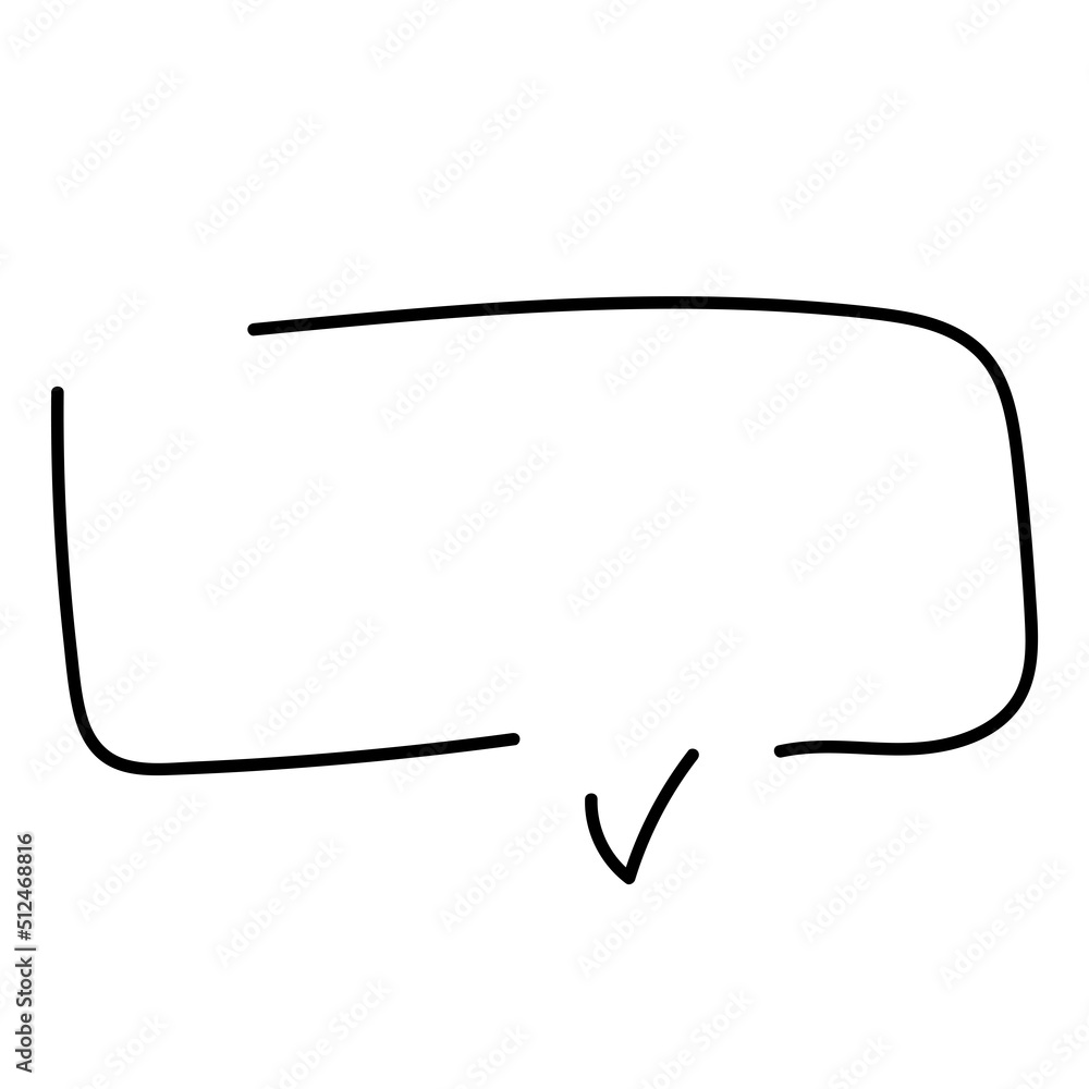 Simple handwritten speech bubble, black, no fill Simple handwritten speech bubble, black, no fill