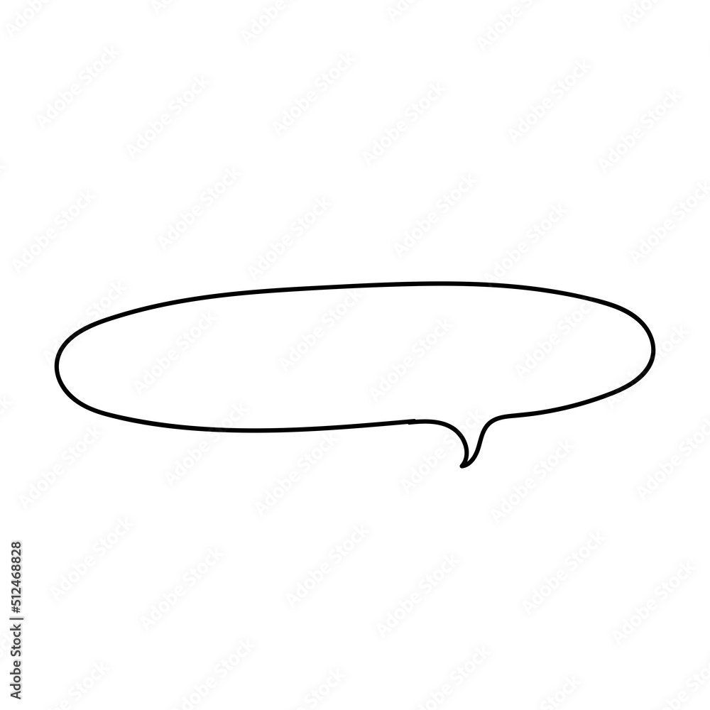 Simple handwritten speech bubble, black, no fill Simple handwritten speech bubble, black, no fill