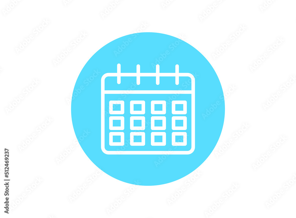 Calendar glyph icon. Simple solid style. Schedule, date, day, plan, symbol concept. Vector illustration isolated on white background.