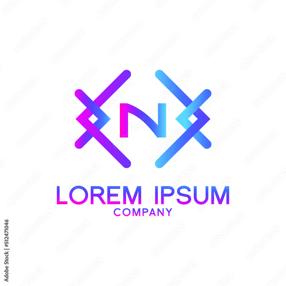 letter N with Pulse music player element. Logo template electronic music, equalizer, store, dj, nightclub, disco. Audio wave logo concept, Multimedia Technology themed, Abstract Shape vector letter N with Pulse music player element. Logo template electronic music, equalizer, store, dj, nightclub, disco. Audio wave logo concept, Multimedia Technology themed, Abstract Shape vector