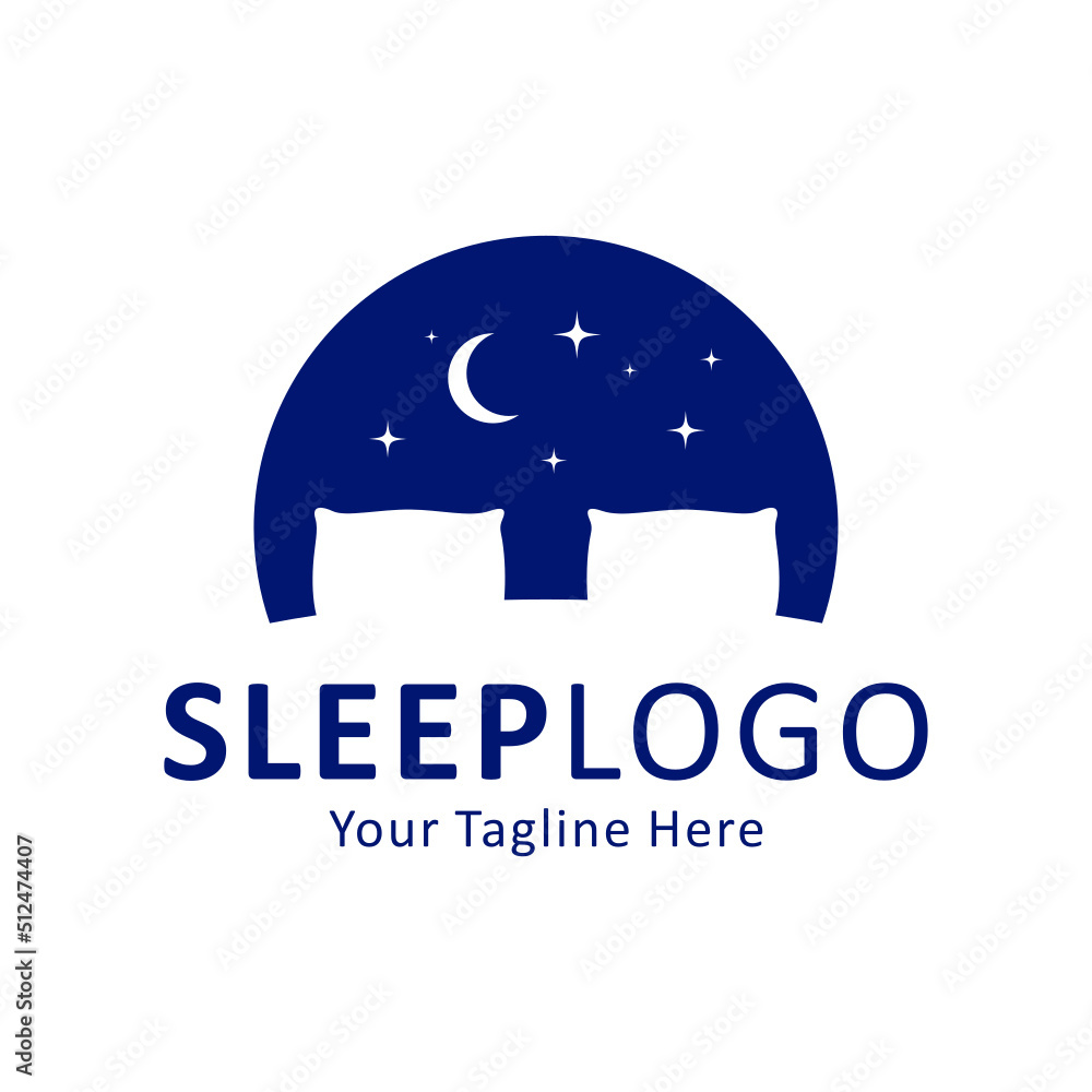 sleep vector logo Stock Vector | Adobe Stock