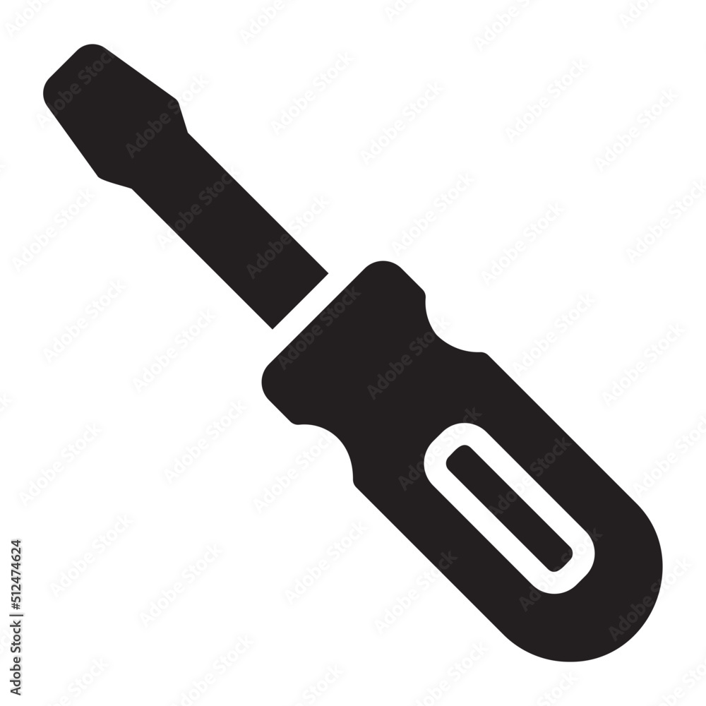 screwdriver glyph icon screwdriver glyph icon