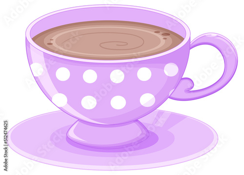 A cup of tea in purple colour