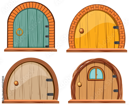 Hobbit house doors set