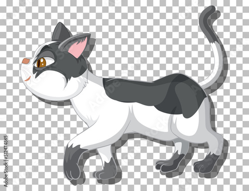 Cat walking cartoon character