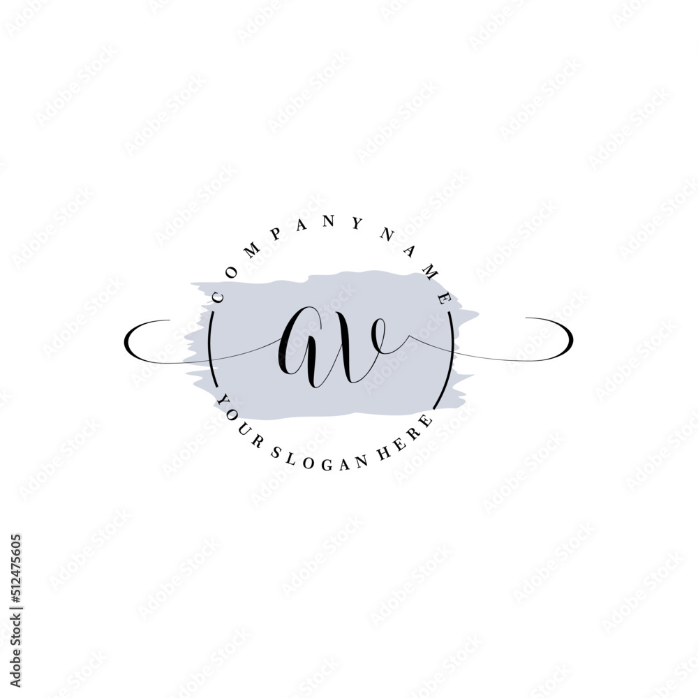 AV Initial handwriting logo vector. Hand lettering for designs. AV Initial handwriting logo vector. Hand lettering for designs.