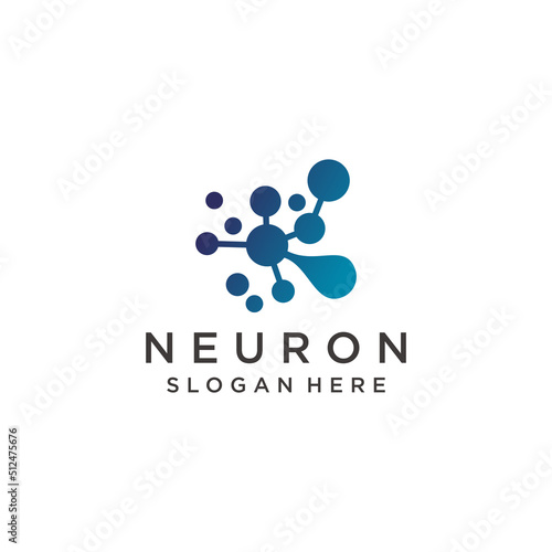 Neuron logo design icon template