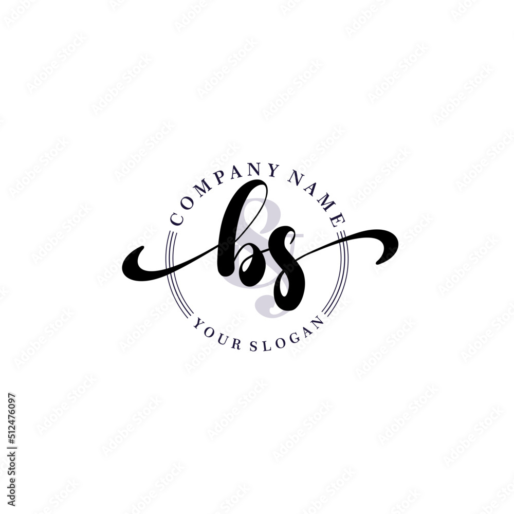 BS Initial handwriting logo vector. Hand lettering for designs. BS Initial handwriting logo vector. Hand lettering for designs.
