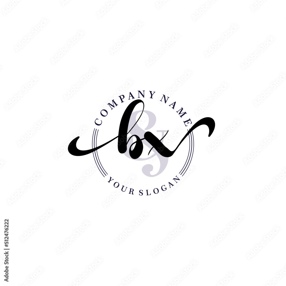 BX Initial handwriting logo vector. Hand lettering for designs. BX Initial handwriting logo vector. Hand lettering for designs.