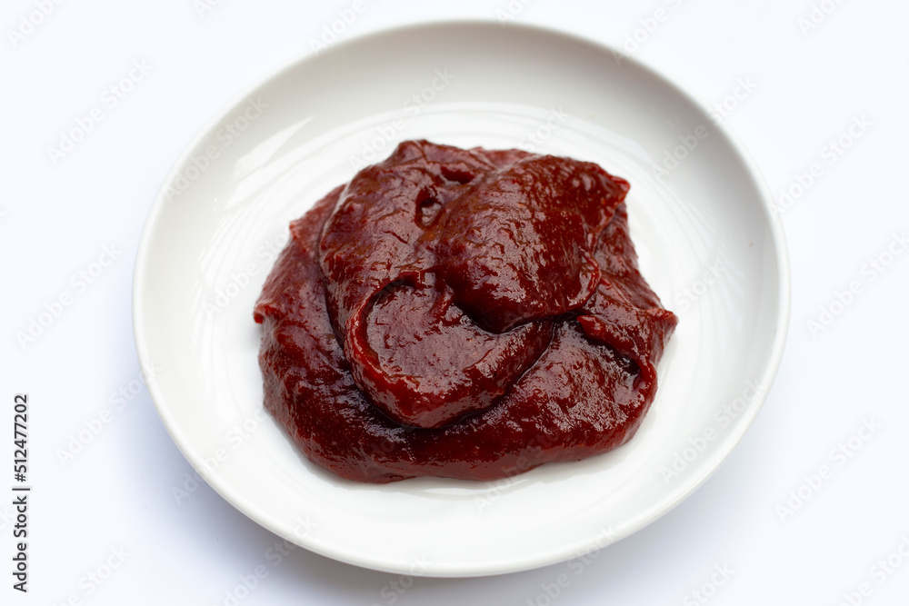 Gochujang spicy sauce, Korean traditional red pepper paste. Gochujang spicy sauce, Korean traditional red pepper paste.