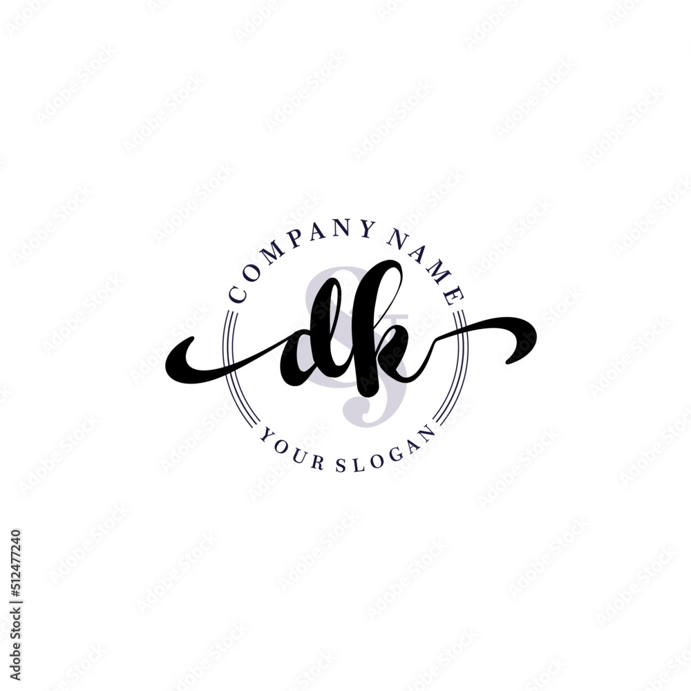 DK Initial handwriting logo vector. Hand lettering for designs. DK Initial handwriting logo vector. Hand lettering for designs.