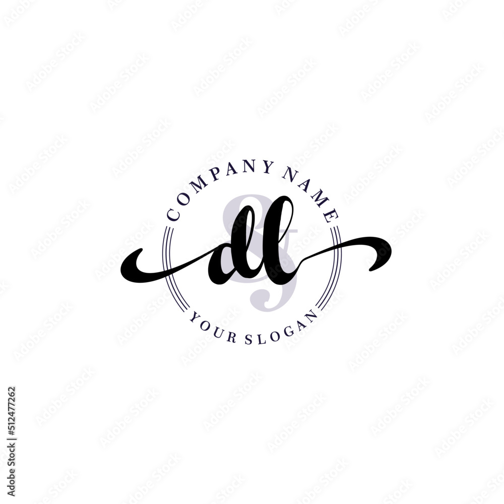 DL Initial handwriting logo vector. Hand lettering for designs. DL Initial handwriting logo vector. Hand lettering for designs.