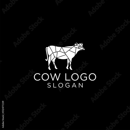 Cow logo design icon template